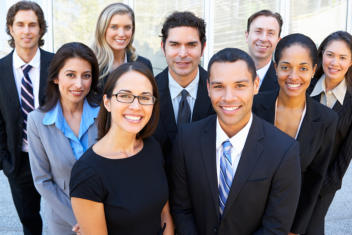 professional diverse business minorities happy about their resumes